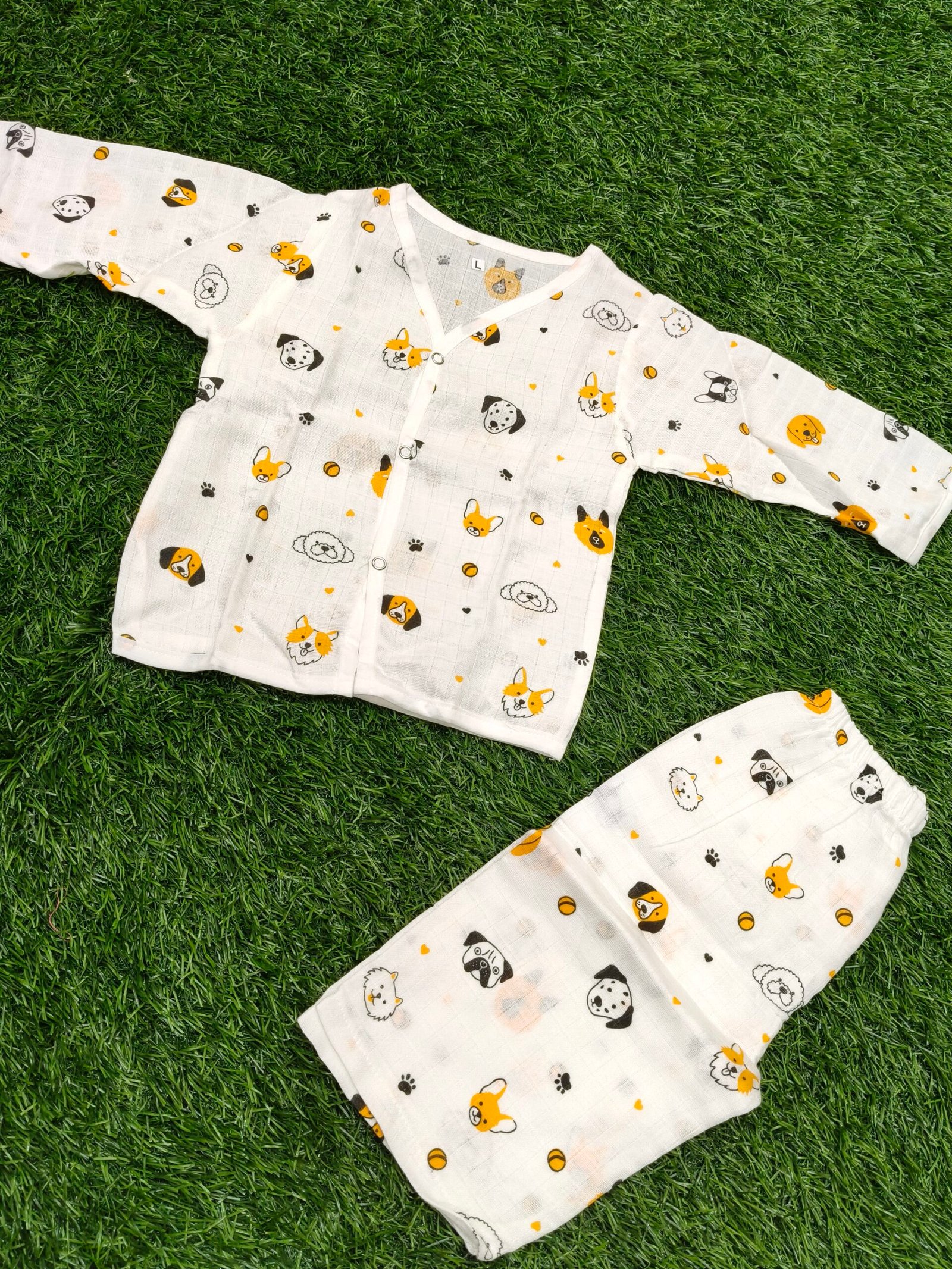 Puppy Muslin Pant Set - Image 1